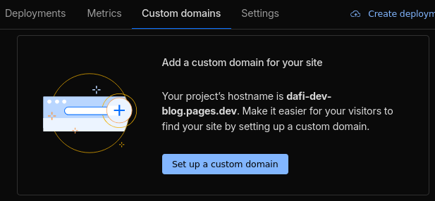 custom domain settings